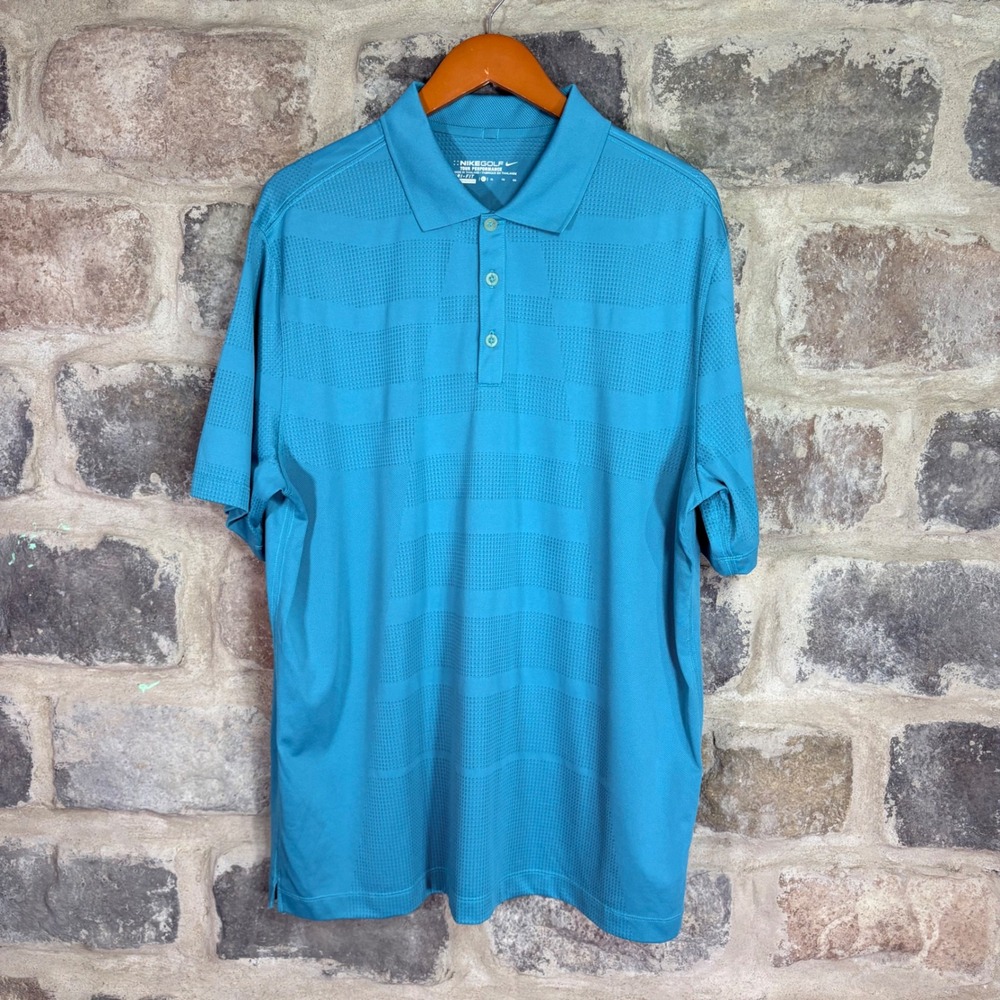 Nike Golf Tour Performance Dri-FIT Polo Shirt Teal Blue XL Men's Golfcore Sporty